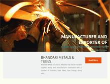 Tablet Screenshot of bhandarimetal.com